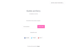 Tablet Screenshot of bubbleandberry.com